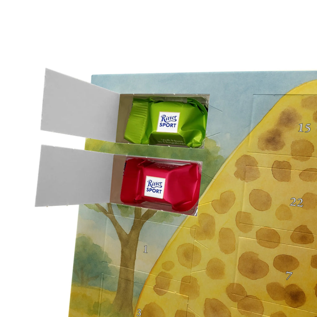 Chocolate advent calendar giraffe child Design Africa, mum, favourite person, child, son, daughter, mother