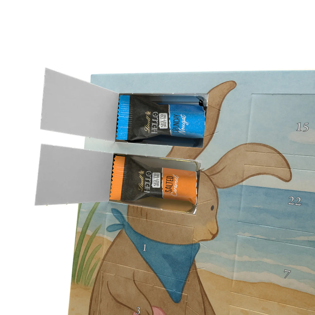 Chocolate advent calendar Bunnies with seashell Design Father's Day, Mother's Day, girlfriend, best friend, shells, rabbits, collecting shells, girlfriends