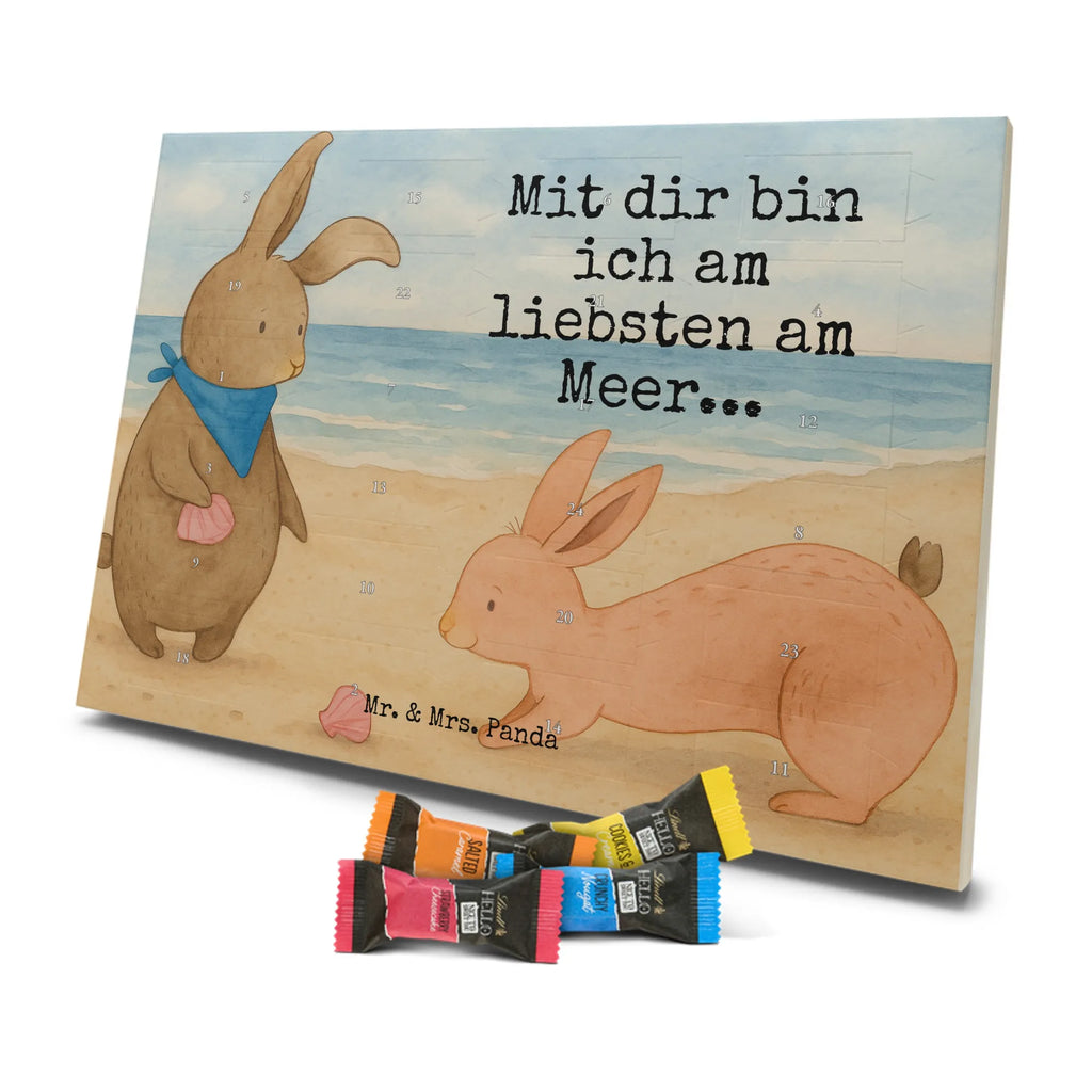 Chocolate advent calendar Bunnies with seashell Design Father's Day, Mother's Day, girlfriend, best friend, shells, rabbits, collecting shells, girlfriends