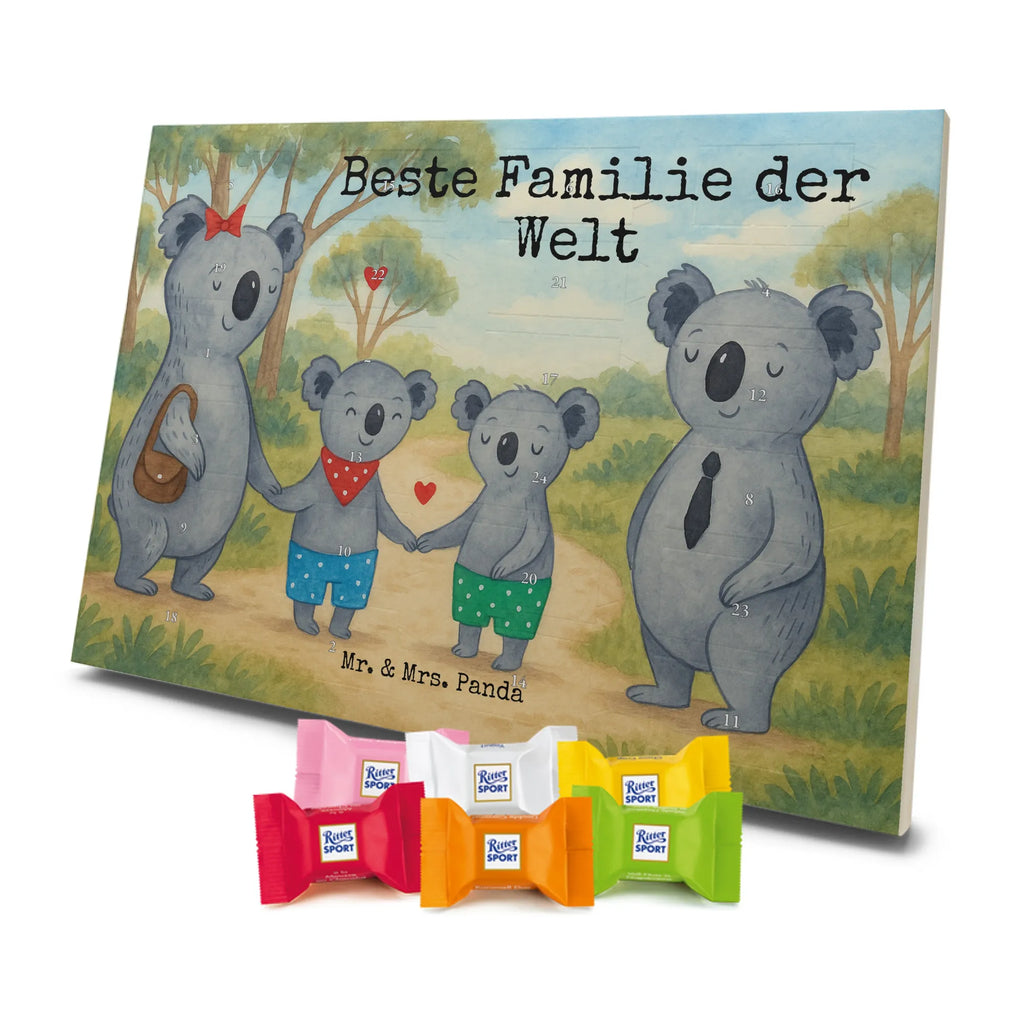 Chocolate advent calendar Koala family with two kids Design Father's Day, Mother's Day, favourite family, family time, koala family, best family, koala bear, family life