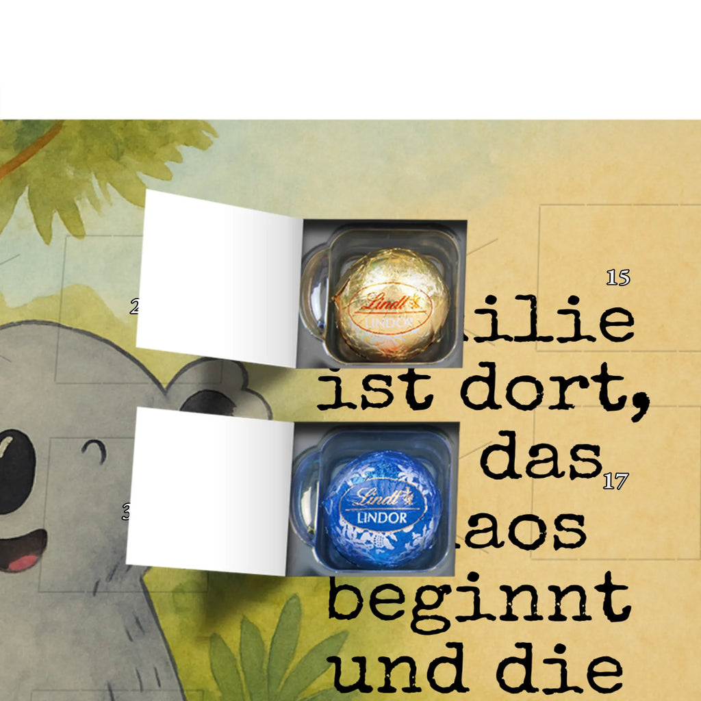 Chocolate advent calendar Koala Family Design Father's Day, Mother's Day, siblings, family life, children