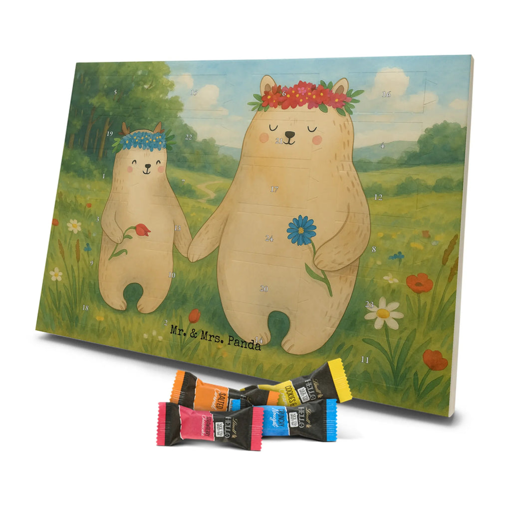 Chocolate advent calendar Bears with flower crown Design Father's Day, Mother's Day, favorite person, gift mommy. mother's day, daughter, daughters, best mommy, world best mommy, bears, favorite mommy, children, role model, child