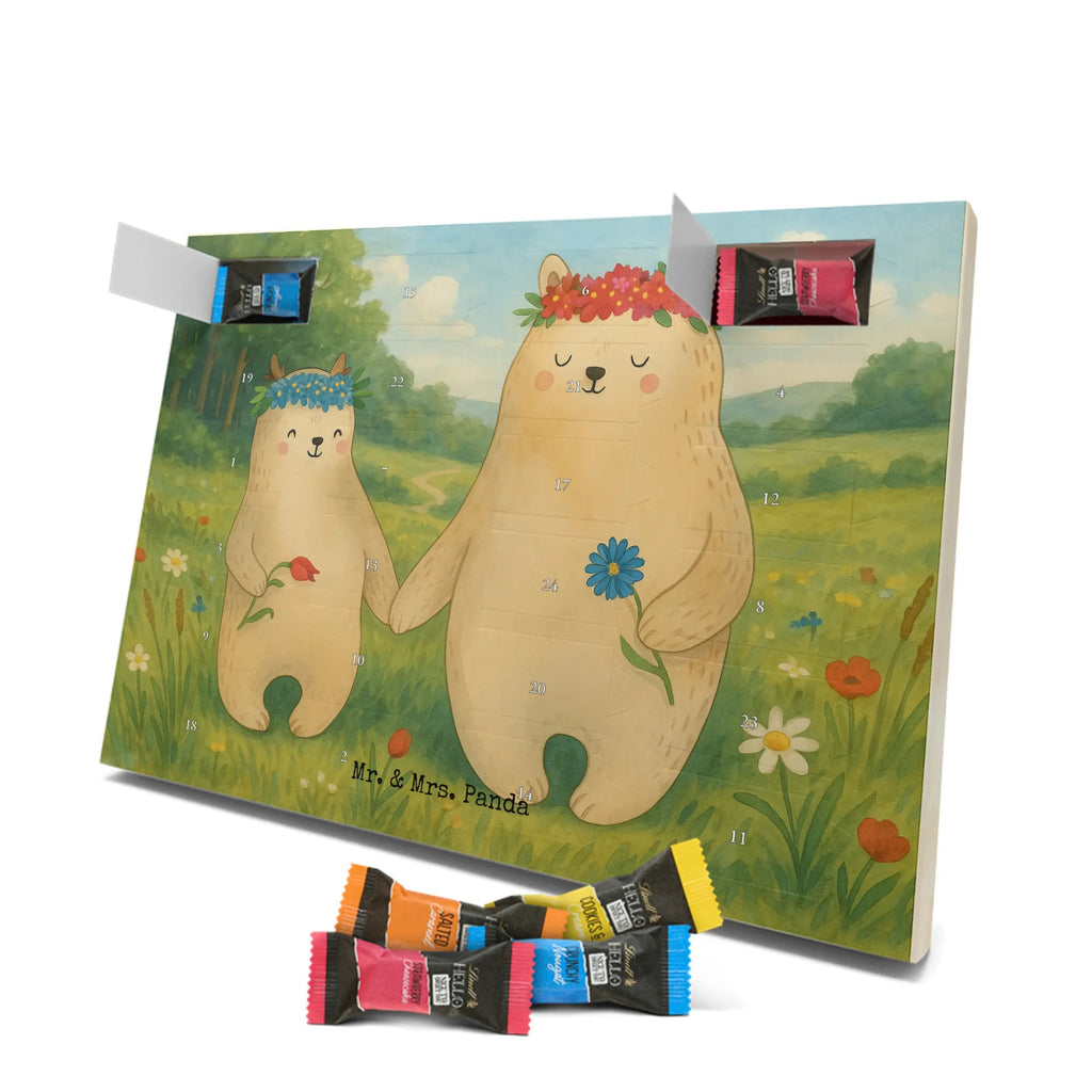 Chocolate advent calendar Bears with flower crown Design Father's Day, Mother's Day, favorite person, gift mommy. mother's day, daughter, daughters, best mommy, world best mommy, bears, favorite mommy, children, role model, child