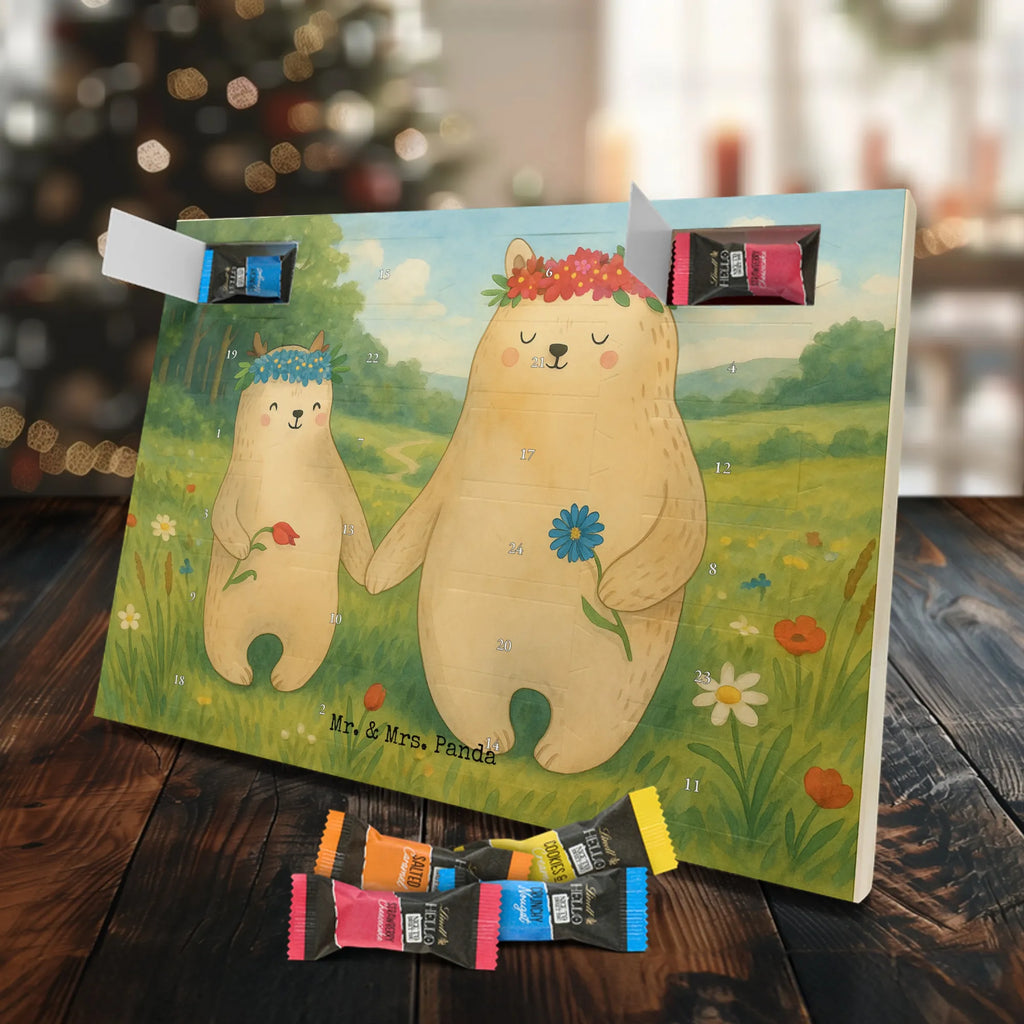 Chocolate advent calendar Bears with flower crown Design Father's Day, Mother's Day, favorite person, gift mommy. mother's day, daughter, daughters, best mommy, world best mommy, bears, favorite mommy, children, role model, child