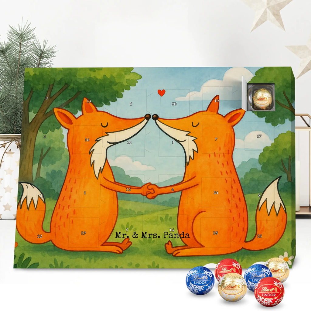 Chocolate advent calendar foxes Love Design animal lover, foxes, forest wildlife, clever as a fox, couple, lovers, proof of love, fiancée, husband, girlfriend, marriage, wife, boyfriend
