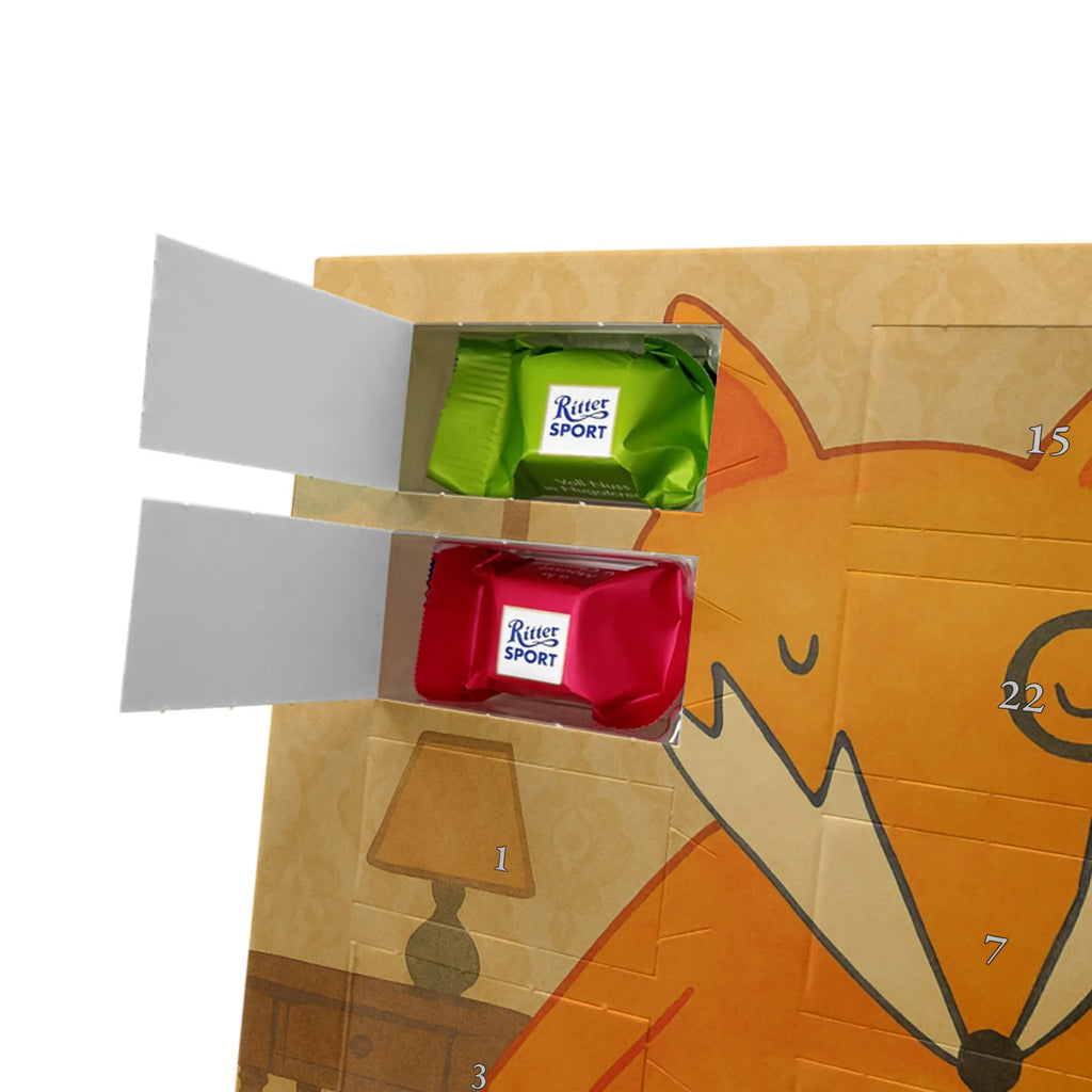 Chocolate advent calendar Fox lord Design animal lover, foxes, forest wildlife, clever as a fox, words of consolation, motivation saying, problem solving, saying funny, lovesickness gift