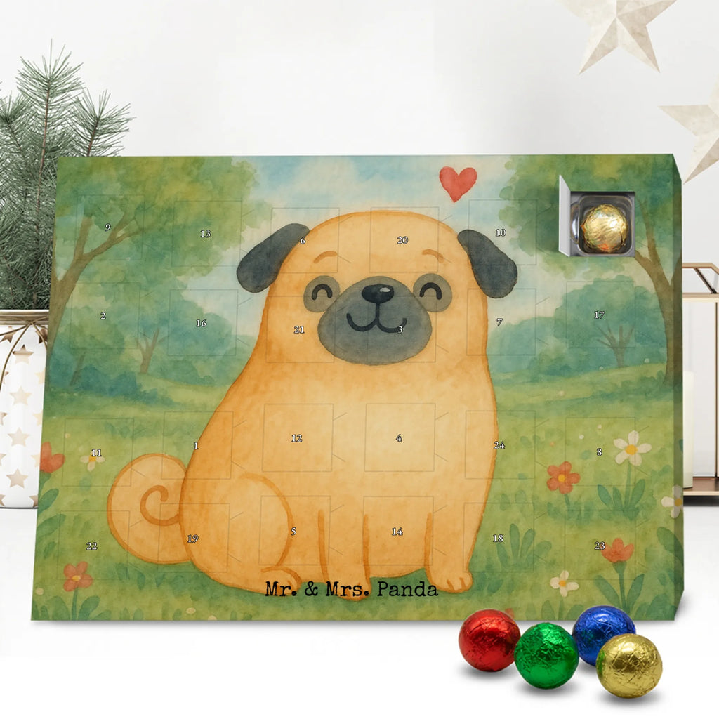 Chocolate advent calendar Pug Design dog breed, mutt, hound, woof, dog mama, love dogs, love for dogs, dog decorative items, bag with dog print, funny gifts for dog owners, what do you give a dog lover, Christmas gifts for dogs, gifts for dogs, dog sayings, dog love, Pug