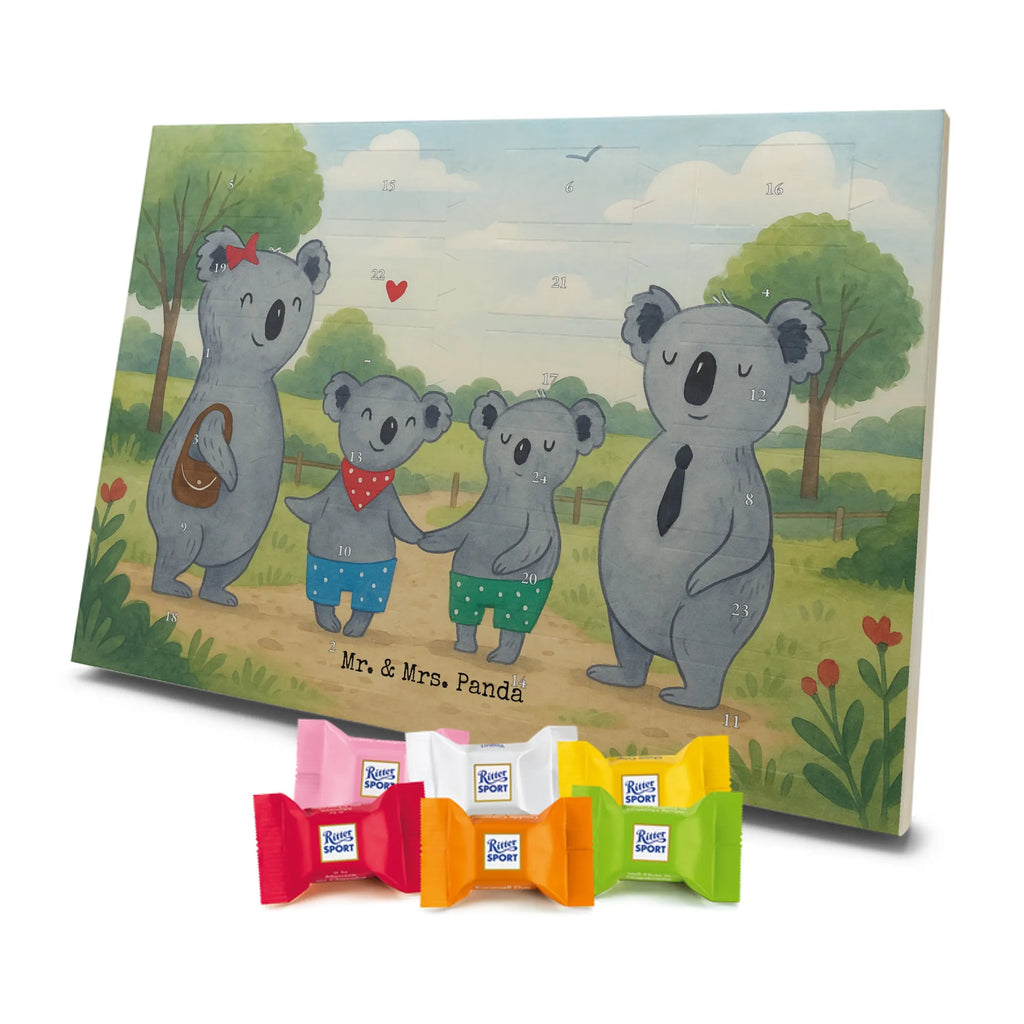 Chocolate advent calendar Koala family with two kids Design Father's Day, Mother's Day, favourite family, family time, koala family, best family, koala bear, family life