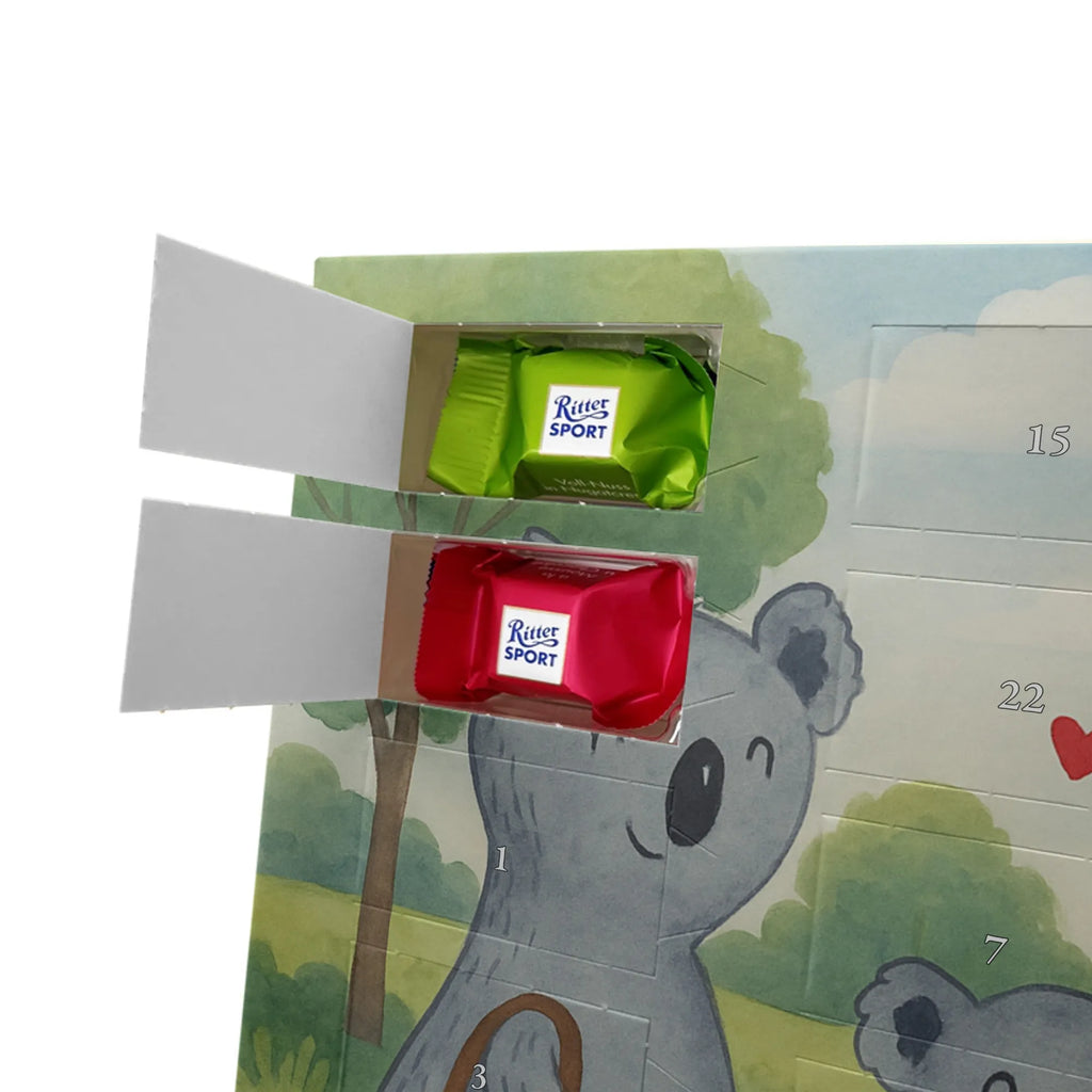 Chocolate advent calendar Koala family with two kids Design Father's Day, Mother's Day, favourite family, family time, koala family, best family, koala bear, family life