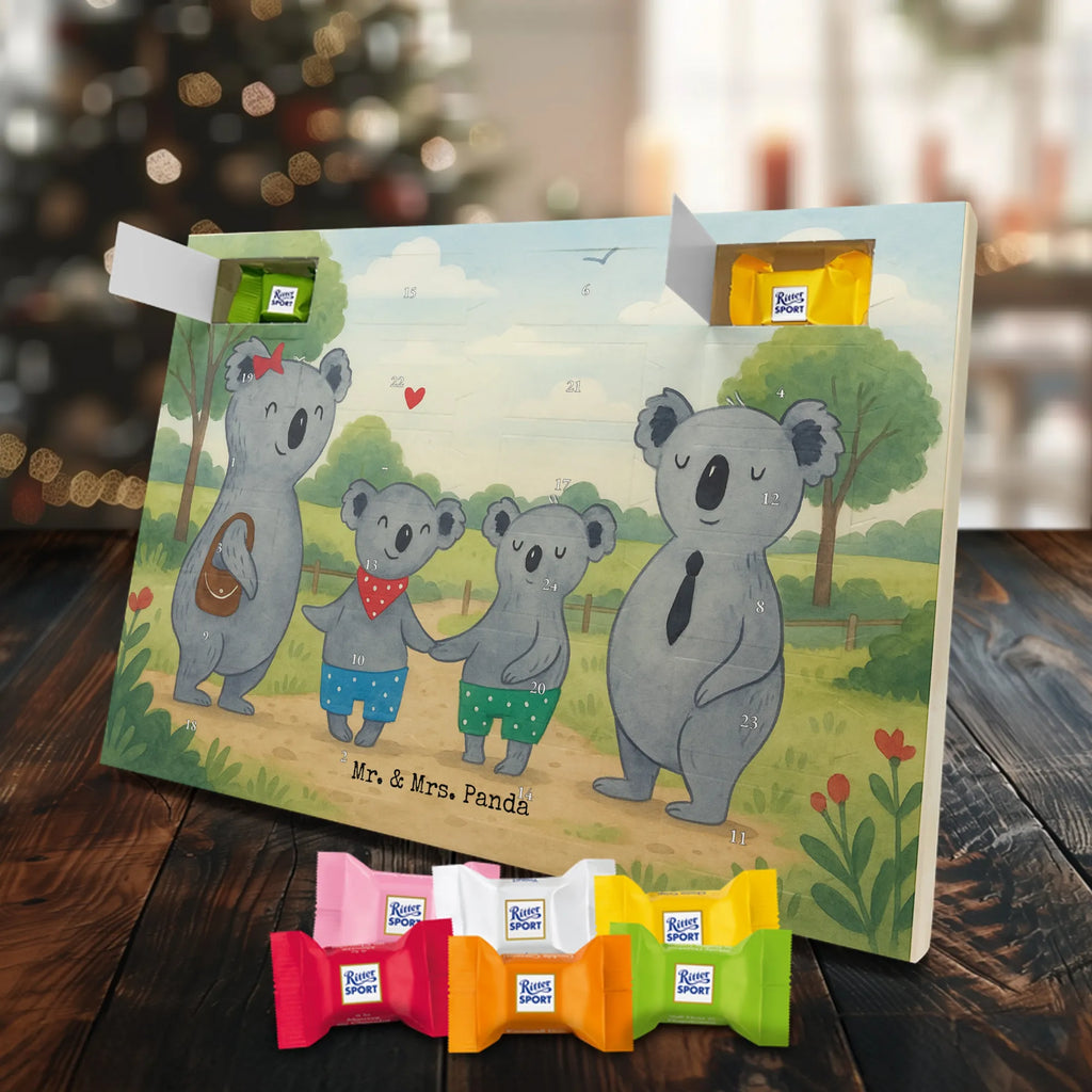 Chocolate advent calendar Koala family with two kids Design Father's Day, Mother's Day, favourite family, family time, koala family, best family, koala bear, family life