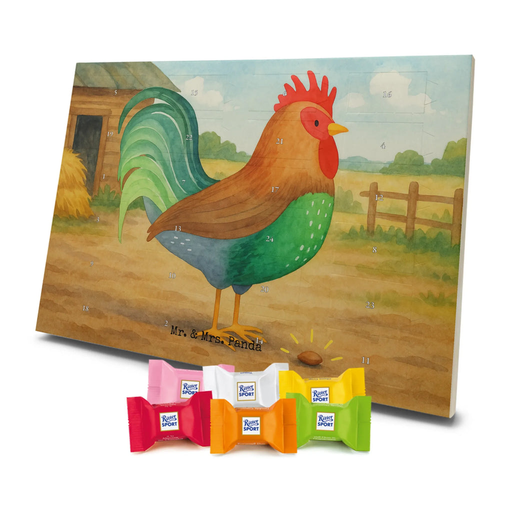 Chocolate advent calendar Faucet grain Design farm, farm animals, animals, nature, eggs, hen, corn, cock