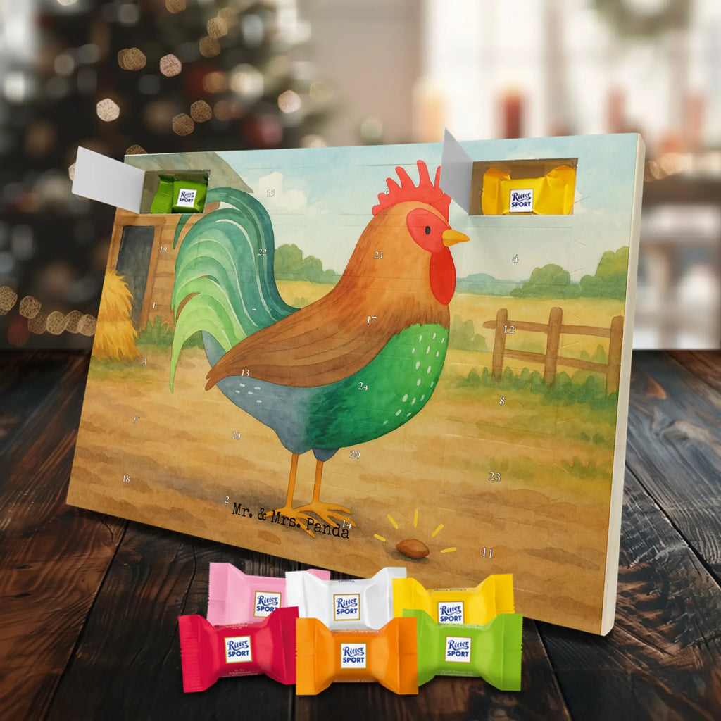 Chocolate advent calendar Faucet grain Design farm, farm animals, animals, nature, eggs, hen, corn, cock