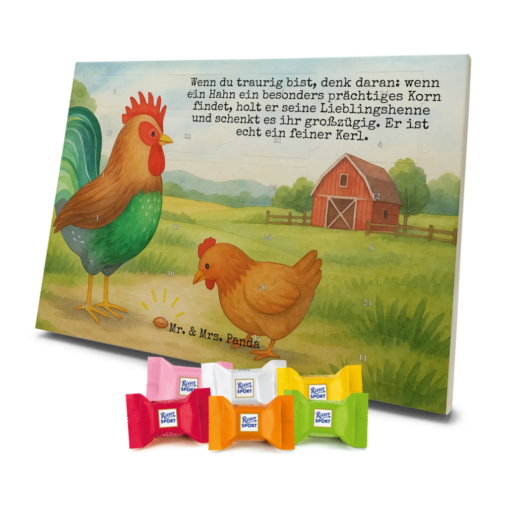 Chocolate advent calendar Faucet grain Design farm, farm animals, animals, nature, eggs, hen, corn, cock