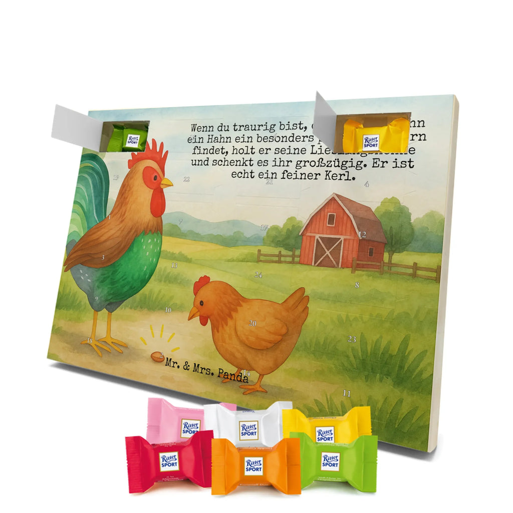 Chocolate advent calendar Faucet grain Design farm, farm animals, animals, nature, eggs, hen, corn, cock