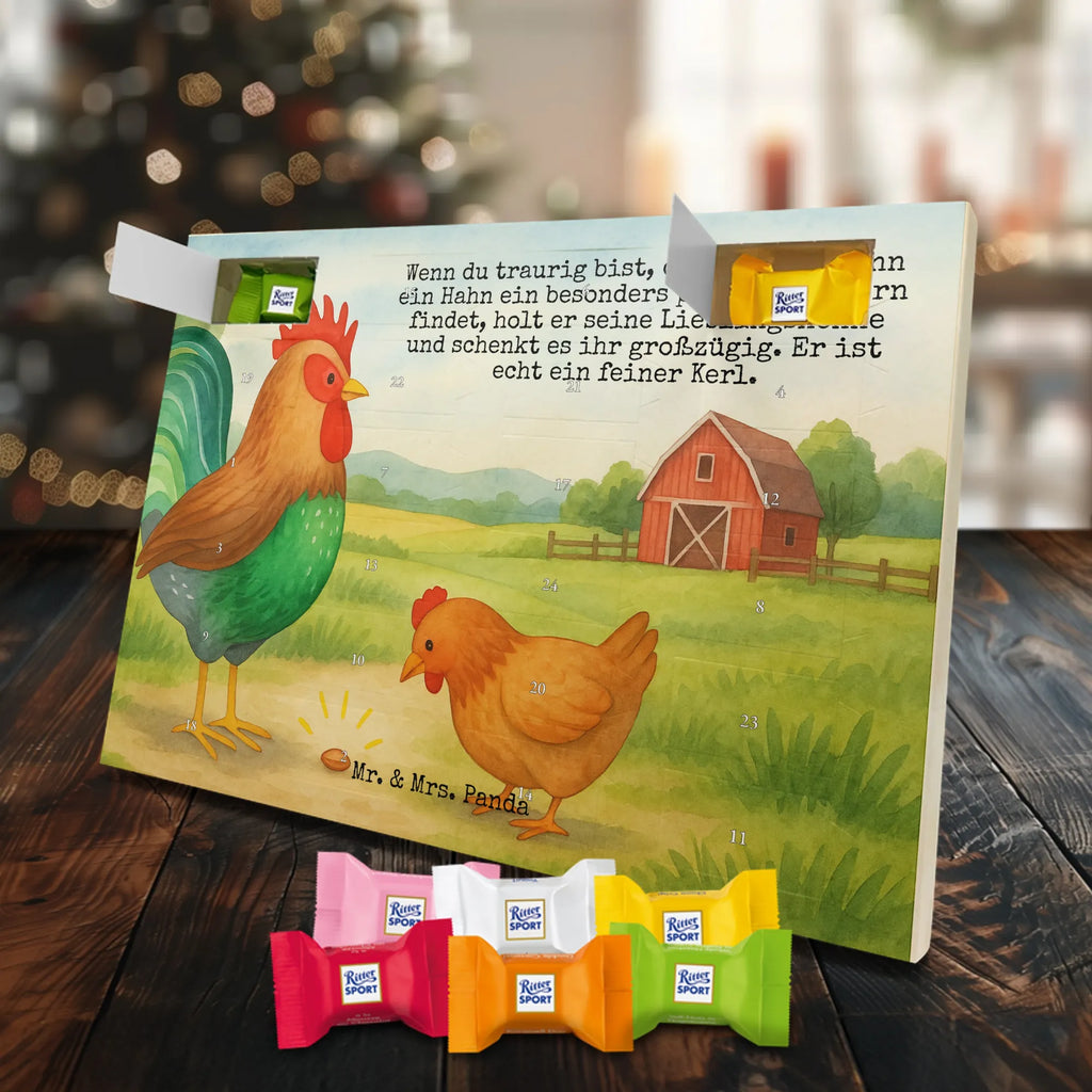 Chocolate advent calendar Faucet grain Design farm, farm animals, animals, nature, eggs, hen, corn, cock