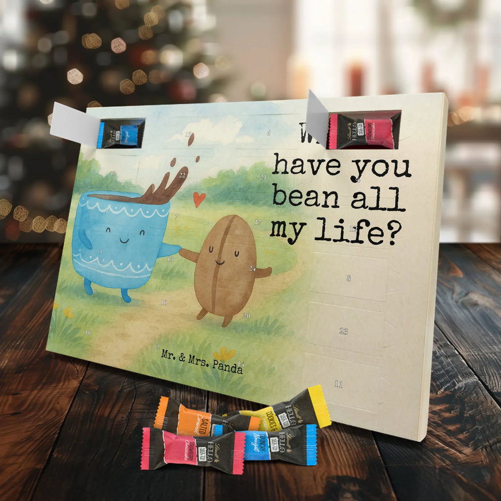 Chocolate advent calendar Coffee Bean Design card, gift ideas, gifts, small animals, cute, cute animal motives, hand drawn, funny sayings, good mood, special gifts, animal lover, satisfaction, pleasure, coffee bean