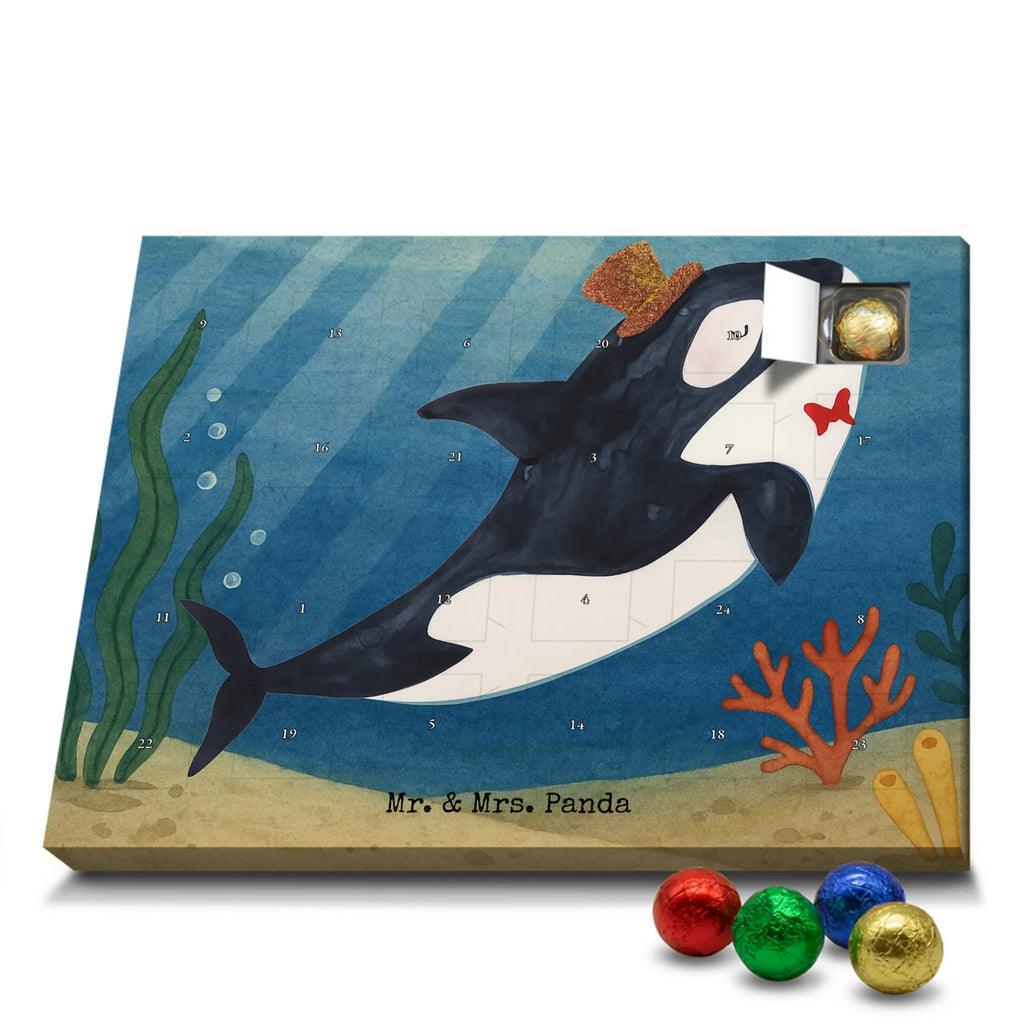 Chocolate advent calendar orca cylinder Design gift ideas, vacation, Seafood, aquatic animals, ocean, shells, corals, reef, whale, narwhal, sea urchin, lobster, platypus, manatee, crocodile, shrimp, gifts for seafood lovers, water world, underwater animals, underwater world, deep sea, seafood fans, seafood decoration, seafood posters, celebration, birthday, feast, confetti, congratulations