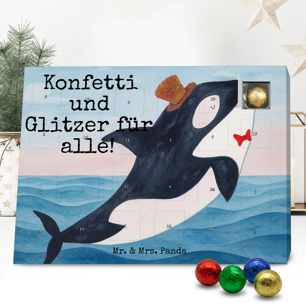 Chocolate advent calendar orca cylinder Design gift ideas, vacation, Seafood, aquatic animals, ocean, shells, corals, reef, whale, narwhal, sea urchin, lobster, platypus, manatee, crocodile, shrimp, gifts for seafood lovers, water world, underwater animals, underwater world, deep sea, seafood fans, seafood decoration, seafood posters, celebration, birthday, feast, confetti, congratulations