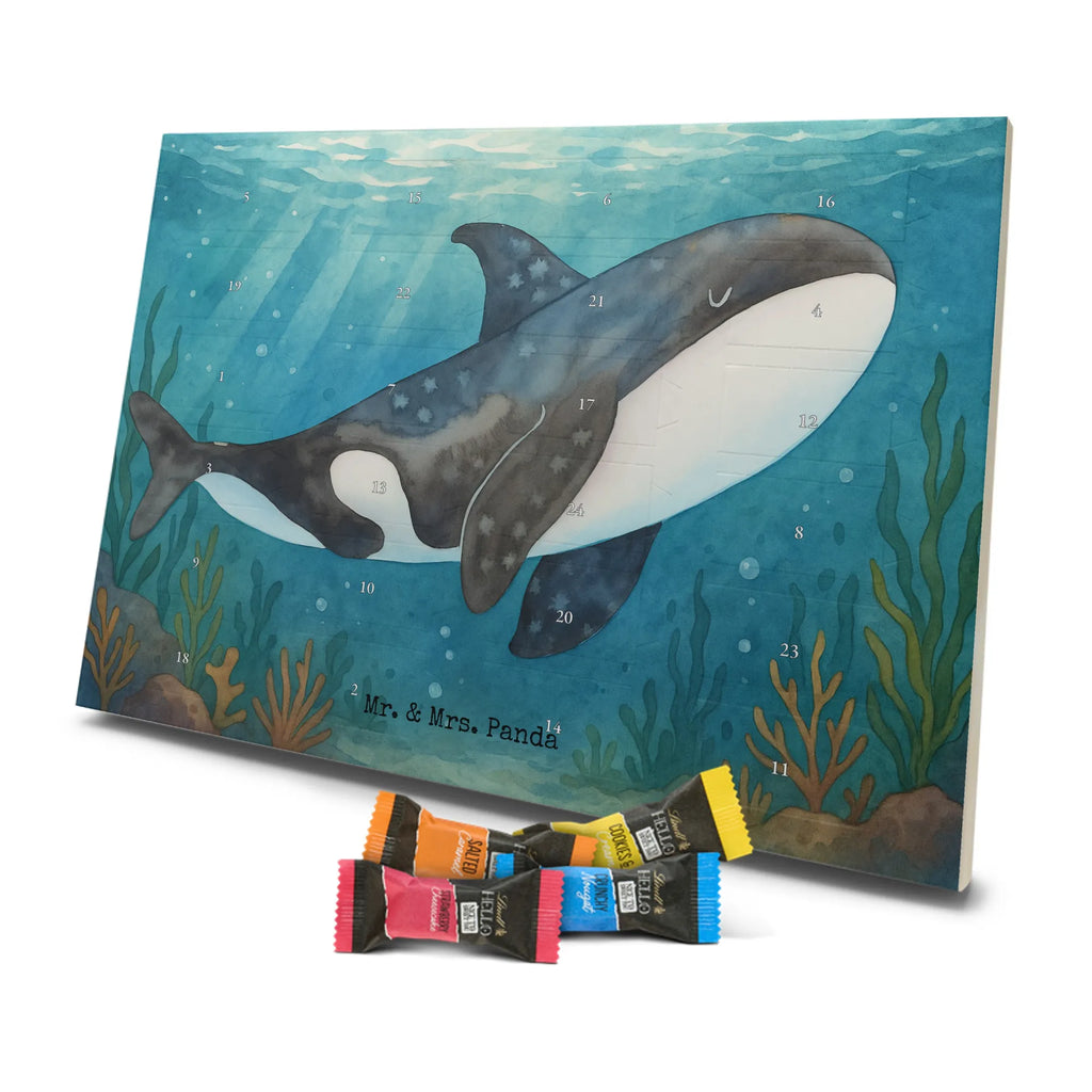 Chocolate advent calendar Orca Design gift ideas, vacation, Seafood, aquatic animals, ocean, shells, corals, reef, whale, narwhal, sea urchin, lobster, platypus, manatee, crocodile, shrimp, gifts for seafood lovers, water world, underwater animals, underwater world, deep sea, seafood fans, seafood decoration, seafood posters, killer whale, self-love, work, new start, opportunities