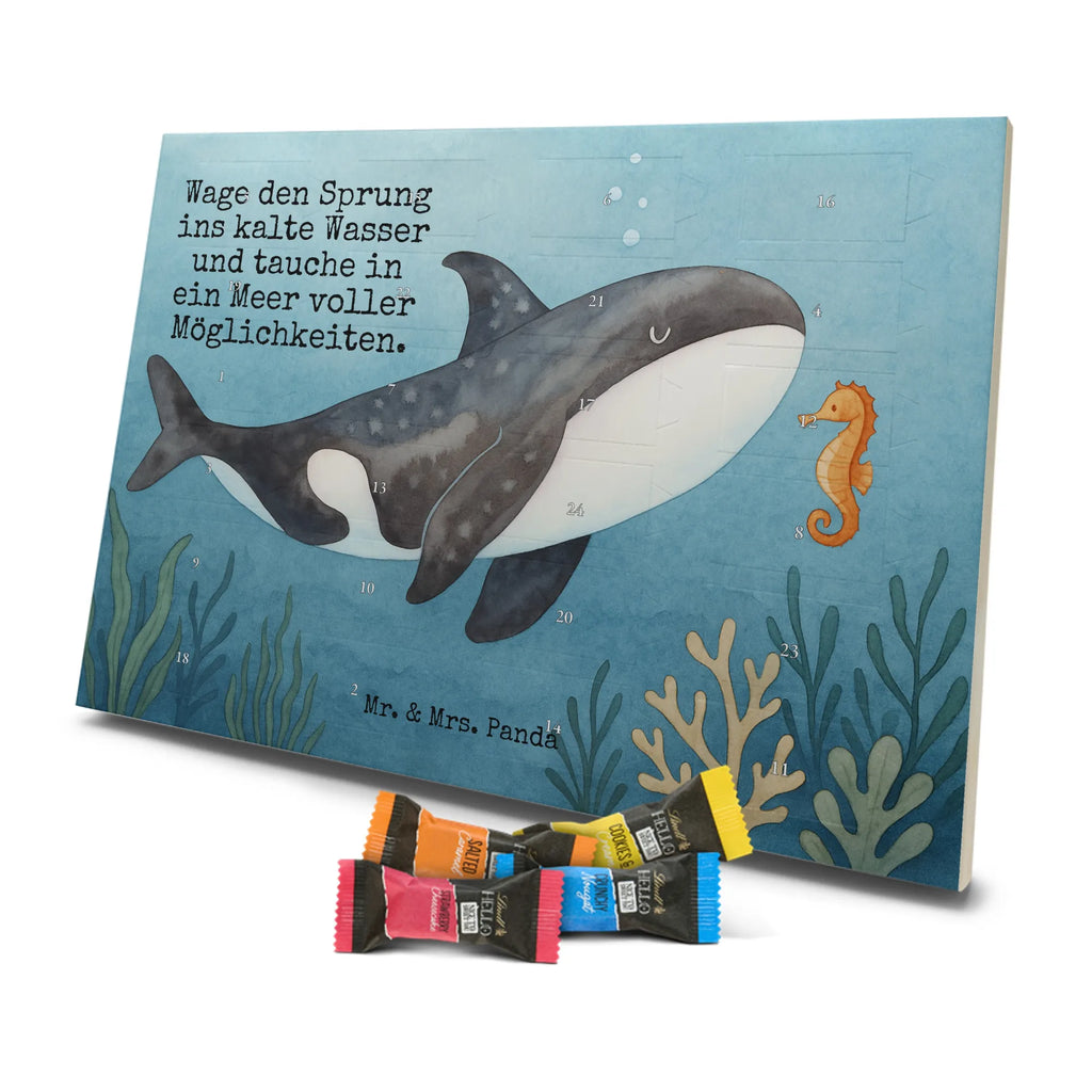 Chocolate advent calendar Orca Design gift ideas, vacation, Seafood, aquatic animals, ocean, shells, corals, reef, whale, narwhal, sea urchin, lobster, platypus, manatee, crocodile, shrimp, gifts for seafood lovers, water world, underwater animals, underwater world, deep sea, seafood fans, seafood decoration, seafood posters, killer whale, self-love, work, new start, opportunities