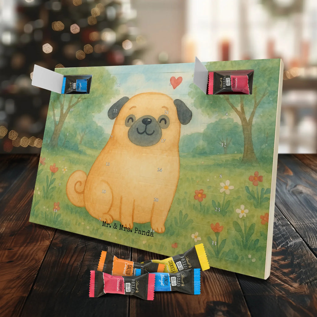 Chocolate advent calendar Pug Design dog breed, mutt, hound, woof, dog mama, love dogs, love for dogs, dog decorative items, bag with dog print, funny gifts for dog owners, what do you give a dog lover, Christmas gifts for dogs, gifts for dogs, dog sayings, dog love, Pug