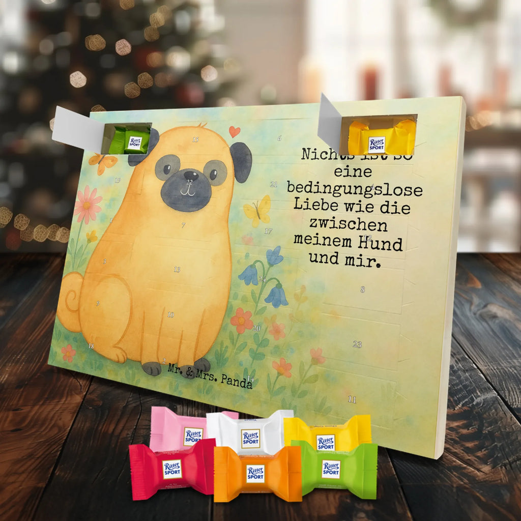 Chocolate advent calendar Pug Design dog breed, mutt, hound, woof, dog mama, love dogs, love for dogs, dog decorative items, bag with dog print, funny gifts for dog owners, what do you give a dog lover, Christmas gifts for dogs, gifts for dogs, dog sayings, dog love, Pug