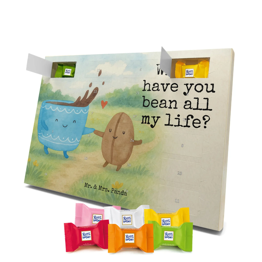 Chocolate advent calendar Coffee Bean Design card, gift ideas, gifts, small animals, cute, cute animal motives, hand drawn, funny sayings, good mood, special gifts, animal lover, satisfaction, pleasure, coffee bean