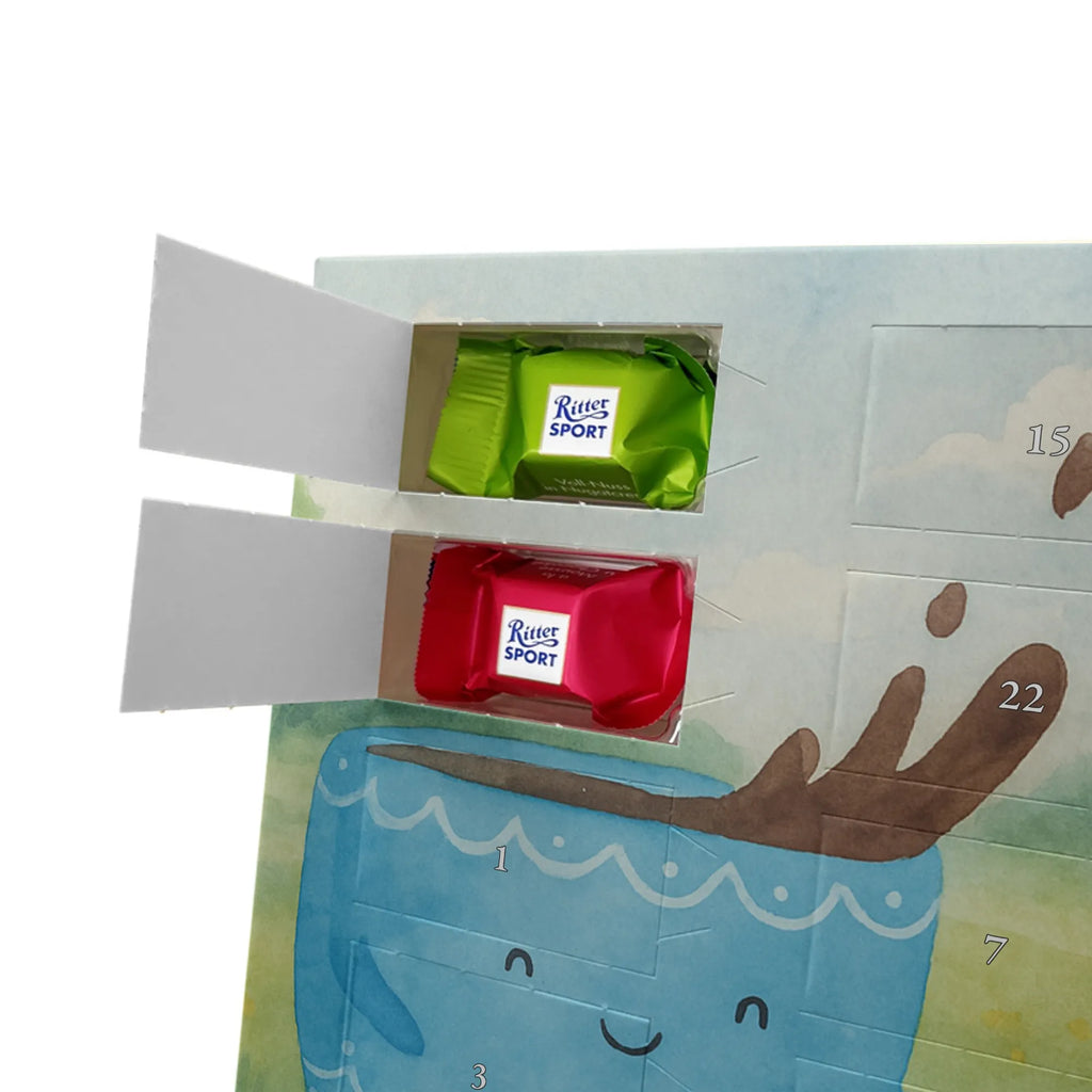 Chocolate advent calendar Coffee Bean Design card, gift ideas, gifts, small animals, cute, cute animal motives, hand drawn, funny sayings, good mood, special gifts, animal lover, satisfaction, pleasure, coffee bean