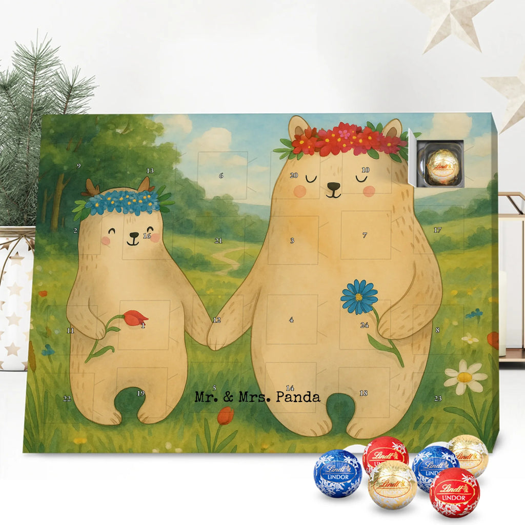 Chocolate advent calendar Bears with flower crown Design Father's Day, Mother's Day, favorite person, gift mommy. mother's day, daughter, daughters, best mommy, world best mommy, bears, favorite mommy, children, role model, child