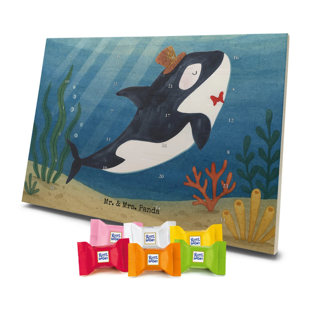 Chocolate advent calendar orca cylinder Design gift ideas, vacation, Seafood, aquatic animals, ocean, shells, corals, reef, whale, narwhal, sea urchin, lobster, platypus, manatee, crocodile, shrimp, gifts for seafood lovers, water world, underwater animals, underwater world, deep sea, seafood fans, seafood decoration, seafood posters, celebration, birthday, feast, confetti, congratulations