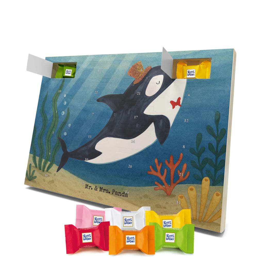 Chocolate advent calendar orca cylinder Design gift ideas, vacation, Seafood, aquatic animals, ocean, shells, corals, reef, whale, narwhal, sea urchin, lobster, platypus, manatee, crocodile, shrimp, gifts for seafood lovers, water world, underwater animals, underwater world, deep sea, seafood fans, seafood decoration, seafood posters, celebration, birthday, feast, confetti, congratulations