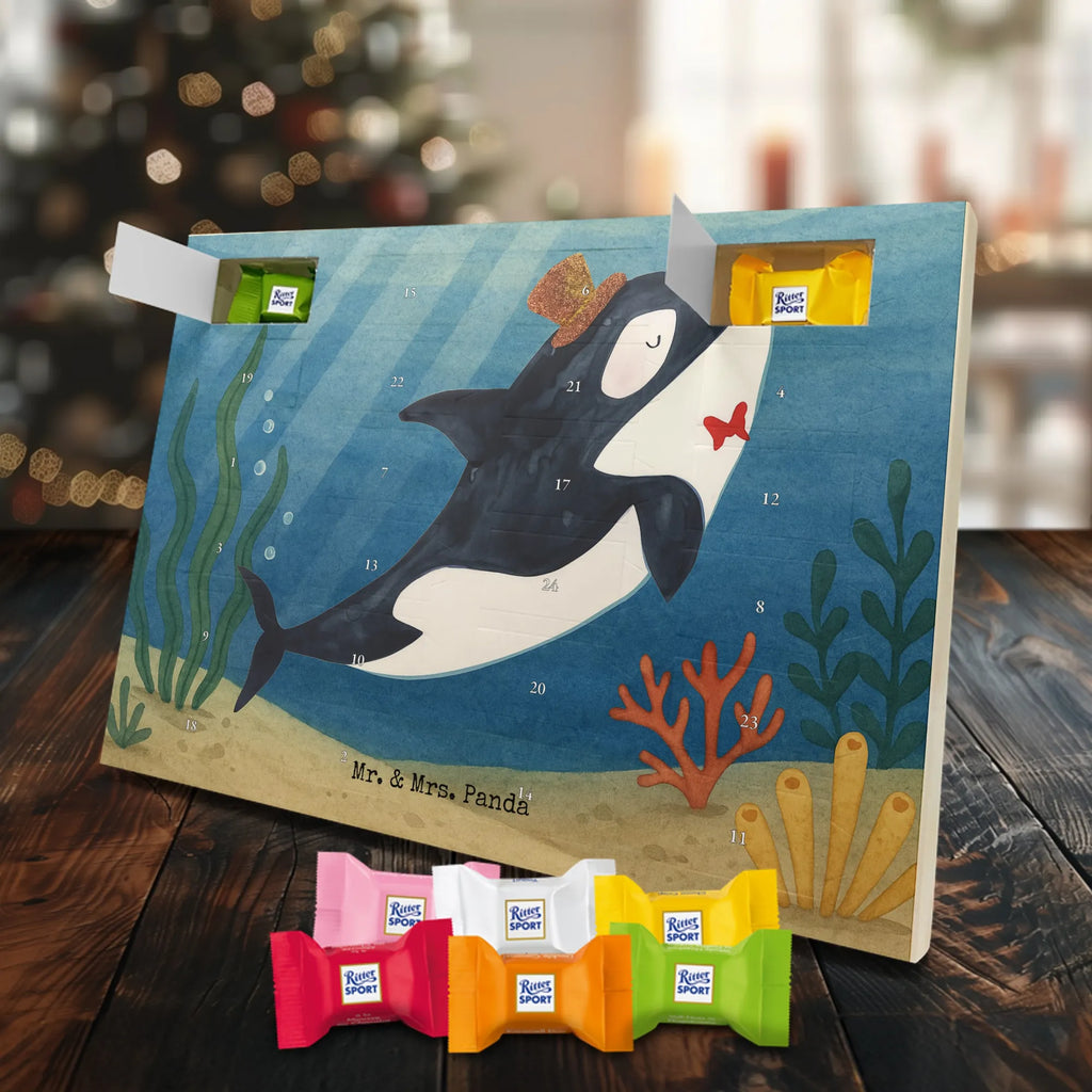 Chocolate advent calendar orca cylinder Design gift ideas, vacation, Seafood, aquatic animals, ocean, shells, corals, reef, whale, narwhal, sea urchin, lobster, platypus, manatee, crocodile, shrimp, gifts for seafood lovers, water world, underwater animals, underwater world, deep sea, seafood fans, seafood decoration, seafood posters, celebration, birthday, feast, confetti, congratulations