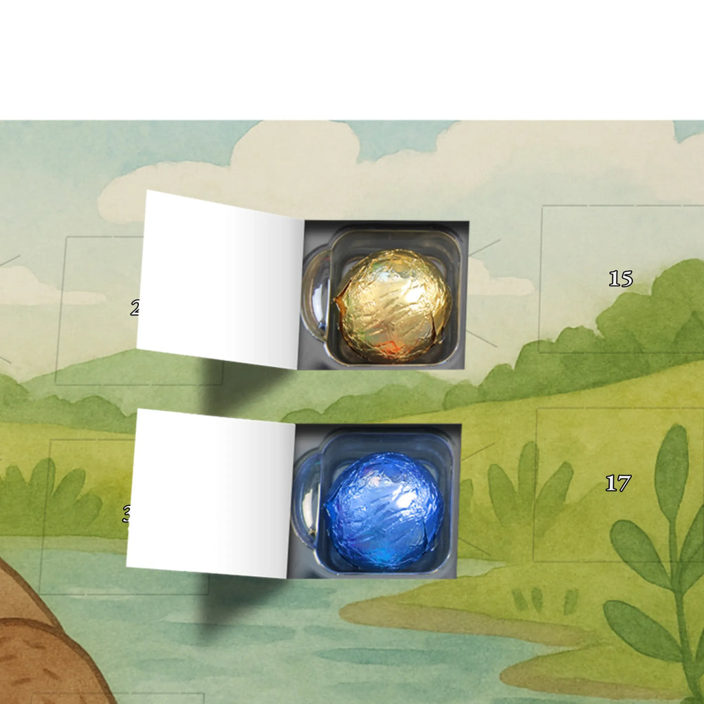 Chocolate advent calendar otter child Design animal lover, marten, sea otter, European otter, water mammal, aquatic animal, baby otter, predator, water, otter gifts, gift ideas for animal lovers, animal, mammal, water animal, gifts for people in love, Otter Sea Otter Lake Otter