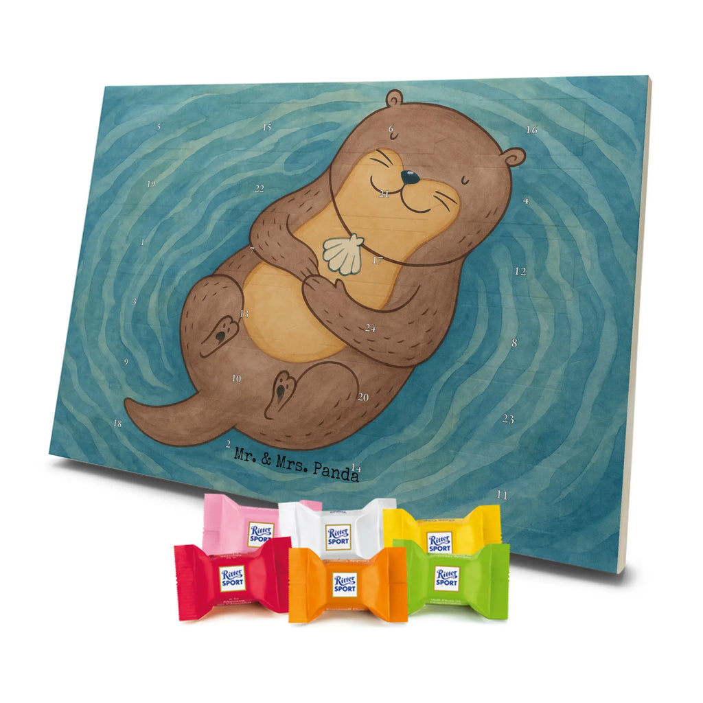 Chocolate advent calendar otter shell Design animal lover, marten, sea otter, European otter, water mammal, aquatic animal, baby otter, predator, water, otter gifts, gift ideas for animal lovers, animal, mammal, water animal, gifts for people in love, daydreaming, otter love, dreaming, brooding