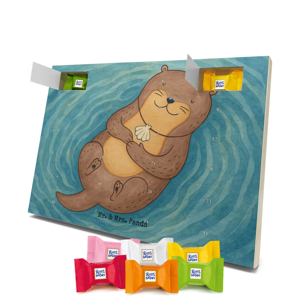Chocolate advent calendar otter shell Design animal lover, marten, sea otter, European otter, water mammal, aquatic animal, baby otter, predator, water, otter gifts, gift ideas for animal lovers, animal, mammal, water animal, gifts for people in love, daydreaming, otter love, dreaming, brooding