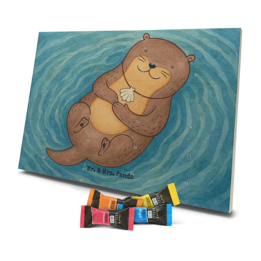 Chocolate advent calendar otter shell Design animal lover, marten, sea otter, European otter, water mammal, aquatic animal, baby otter, predator, water, otter gifts, gift ideas for animal lovers, animal, mammal, water animal, gifts for people in love, daydreaming, otter love, dreaming, brooding