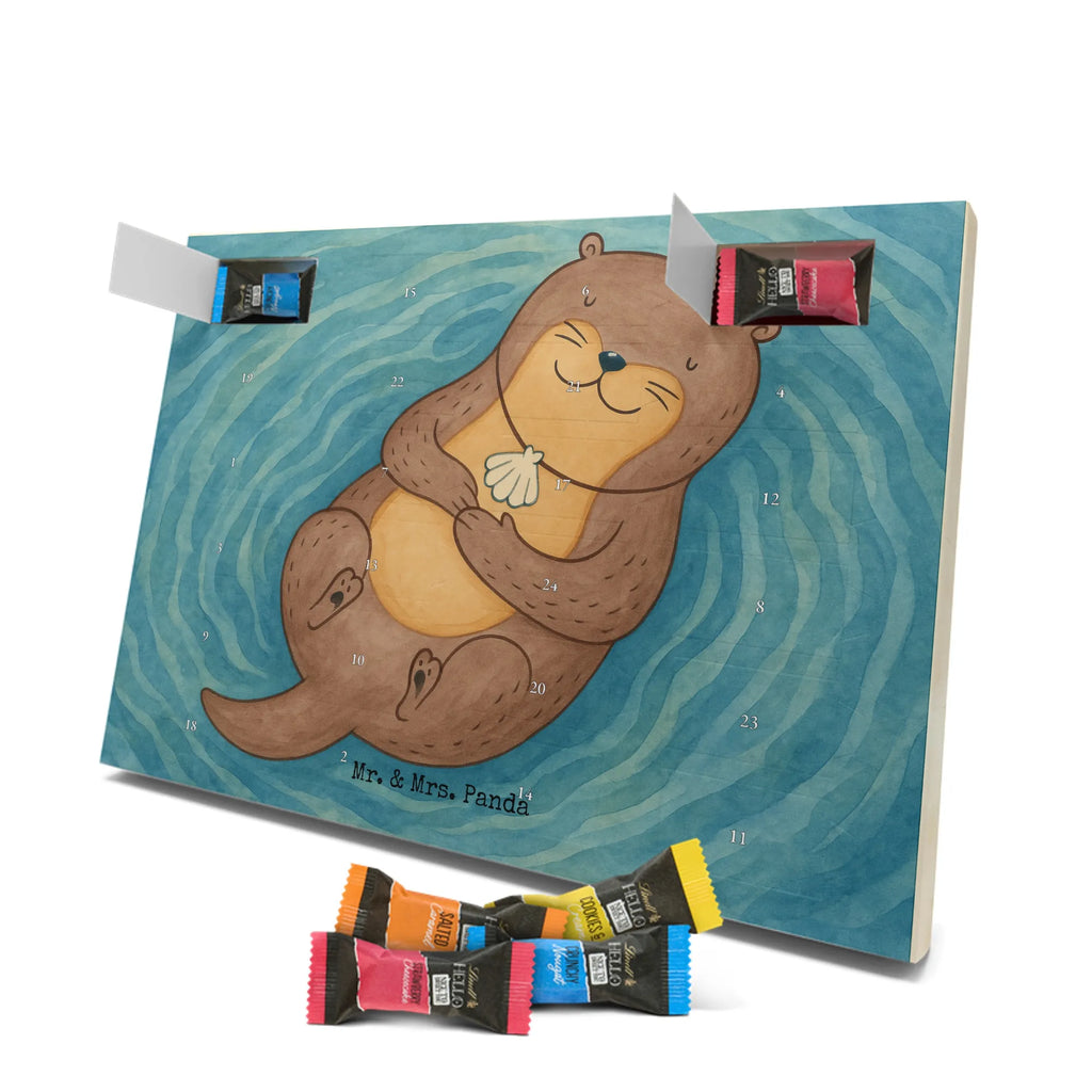 Chocolate advent calendar otter shell Design animal lover, marten, sea otter, European otter, water mammal, aquatic animal, baby otter, predator, water, otter gifts, gift ideas for animal lovers, animal, mammal, water animal, gifts for people in love, daydreaming, otter love, dreaming, brooding