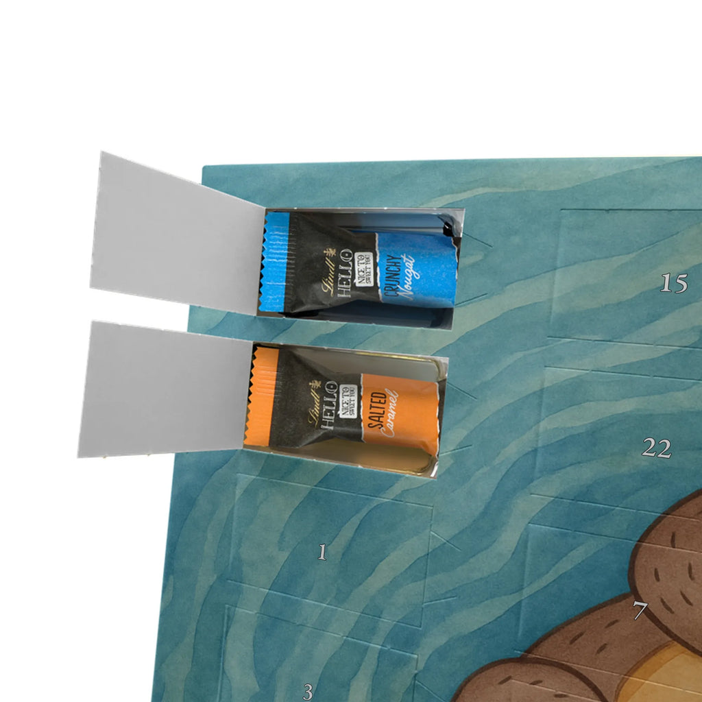 Chocolate advent calendar otter shell Design animal lover, marten, sea otter, European otter, water mammal, aquatic animal, baby otter, predator, water, otter gifts, gift ideas for animal lovers, animal, mammal, water animal, gifts for people in love, daydreaming, otter love, dreaming, brooding