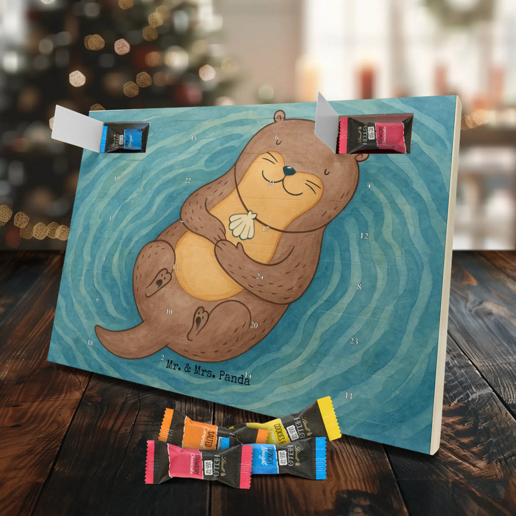 Chocolate advent calendar otter shell Design animal lover, marten, sea otter, European otter, water mammal, aquatic animal, baby otter, predator, water, otter gifts, gift ideas for animal lovers, animal, mammal, water animal, gifts for people in love, daydreaming, otter love, dreaming, brooding