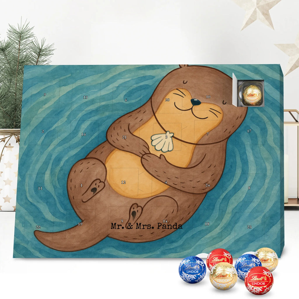 Chocolate advent calendar otter shell Design animal lover, marten, sea otter, European otter, water mammal, aquatic animal, baby otter, predator, water, otter gifts, gift ideas for animal lovers, animal, mammal, water animal, gifts for people in love, daydreaming, otter love, dreaming, brooding