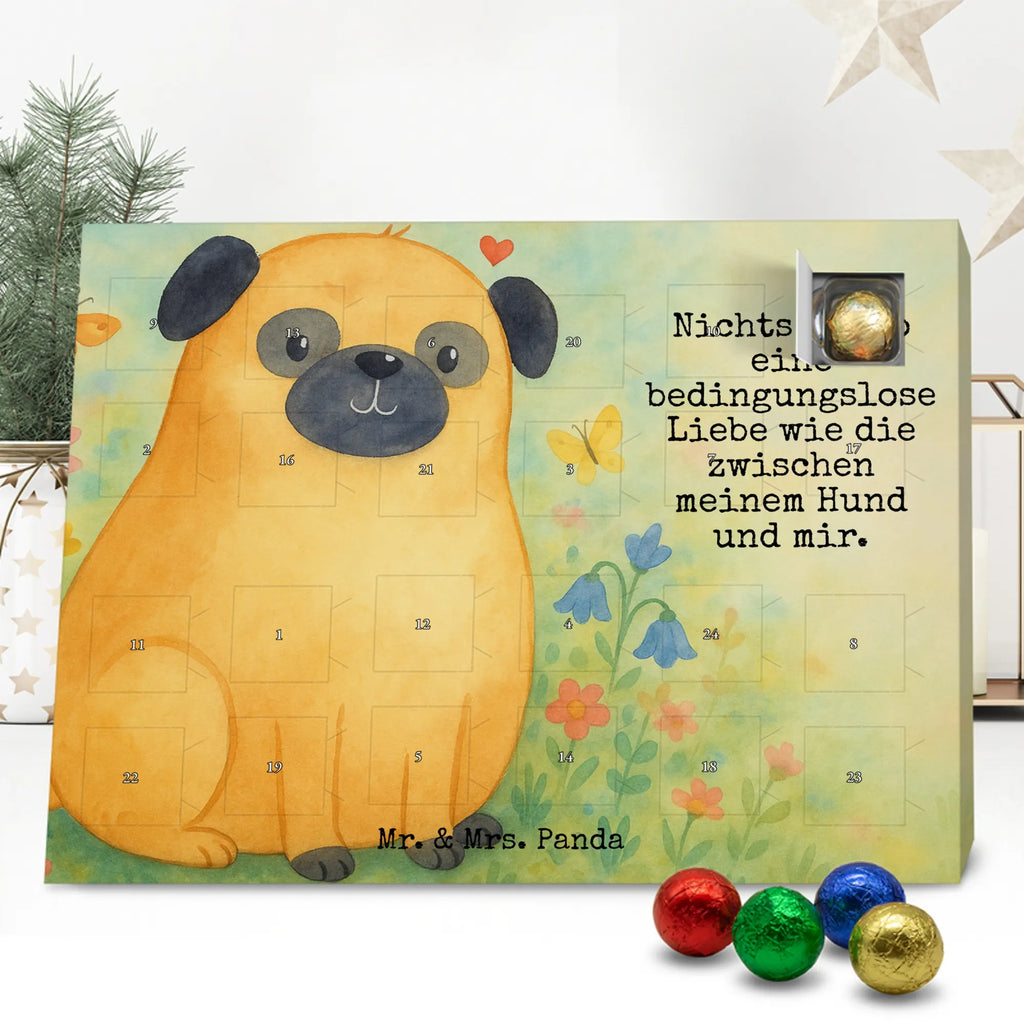 Chocolate advent calendar Pug Design dog breed, mutt, hound, woof, dog mama, love dogs, love for dogs, dog decorative items, bag with dog print, funny gifts for dog owners, what do you give a dog lover, Christmas gifts for dogs, gifts for dogs, dog sayings, dog love, Pug