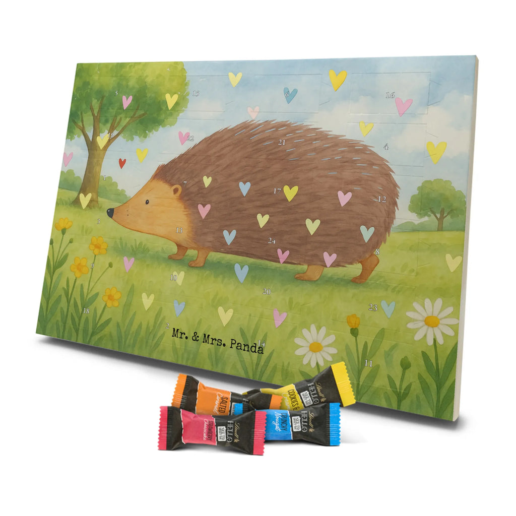 Chocolate advent calendar Hedgehog hearts Design card, gift ideas, gifts, small animals, cute, cute animal motives, hand drawn, funny sayings, good mood, special gifts, animal lover, hearts, trust, kiss, heart
