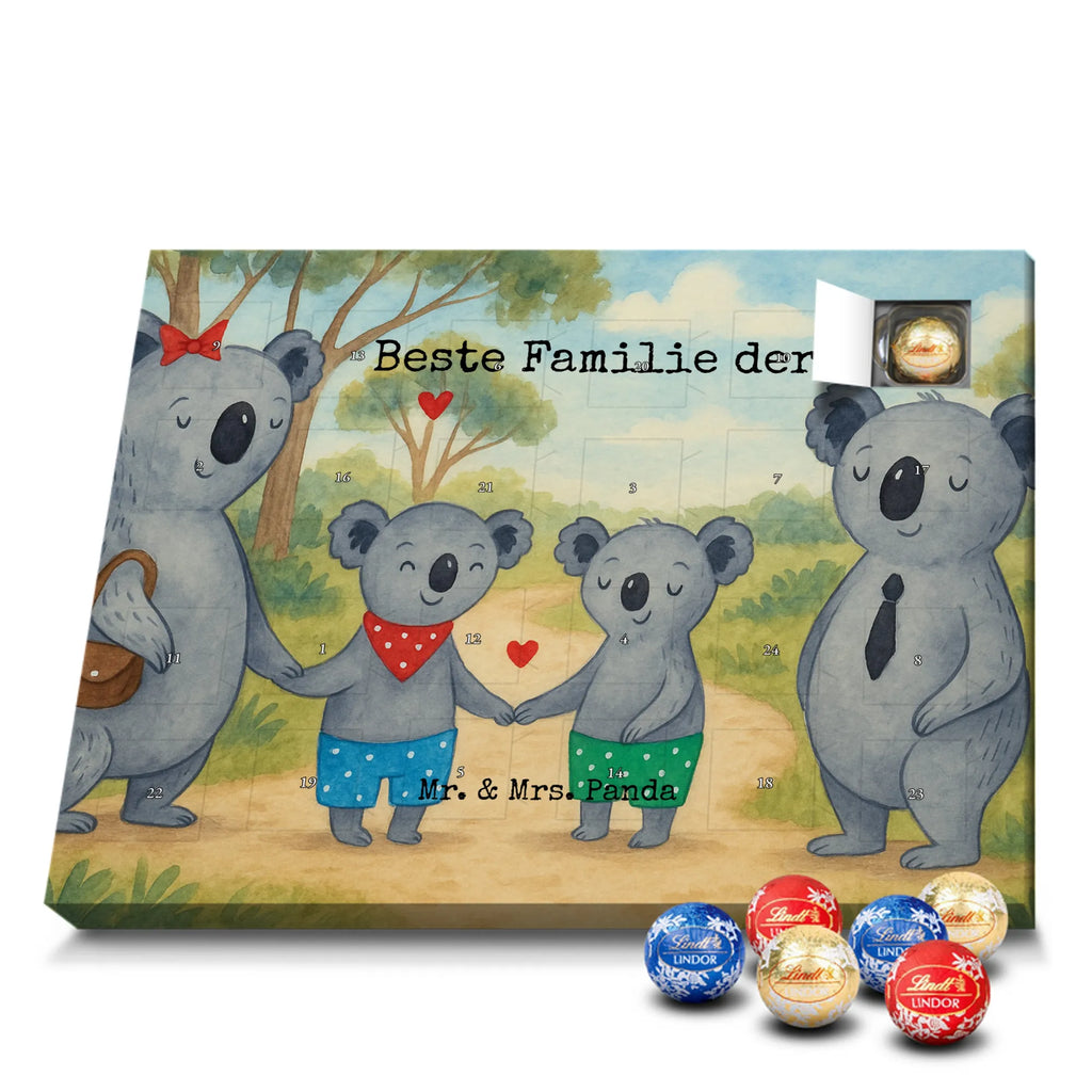 Chocolate advent calendar Koala family with two kids Design Father's Day, Mother's Day, favourite family, family time, koala family, best family, koala bear, family life