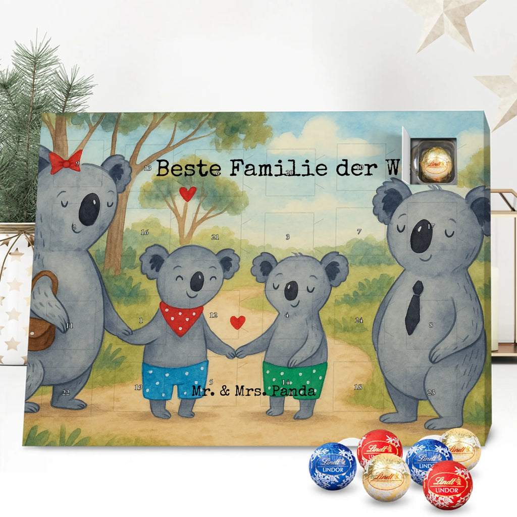 Chocolate advent calendar Koala family with two kids Design Father's Day, Mother's Day, favourite family, family time, koala family, best family, koala bear, family life