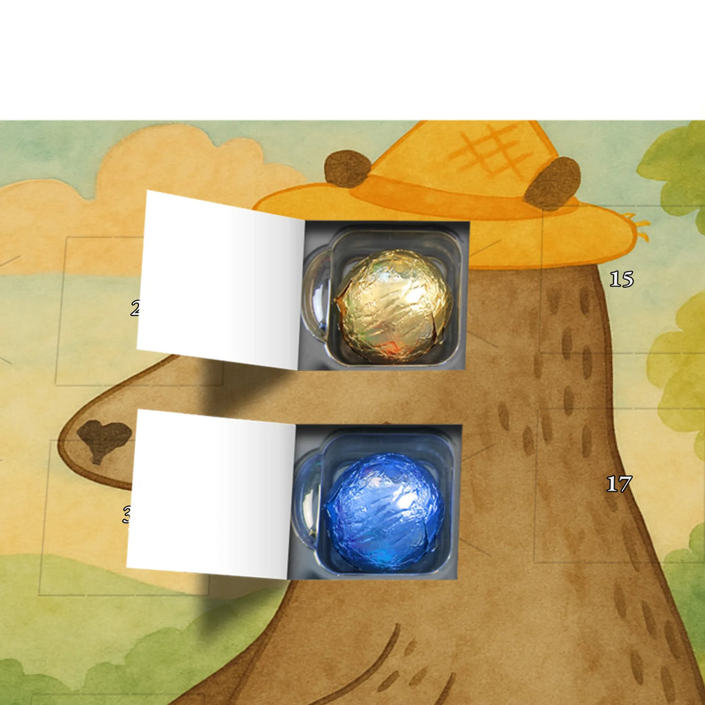 Chocolate advent calendar Bears with hats Design Father's Day, Mother's Day, father, role model, son, sons, children, favourite person, father-son, child, father's day