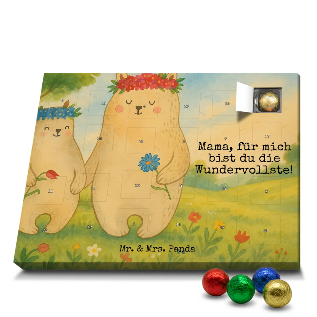 Chocolate advent calendar Bears with flower crown Design Father's Day, Mother's Day, favorite person, gift mommy. mother's day, daughter, daughters, best mommy, world best mommy, bears, favorite mommy, children, role model, child