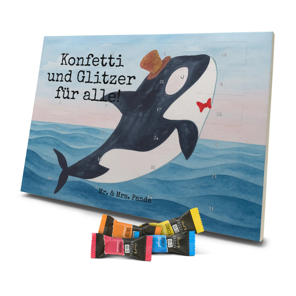 Chocolate advent calendar orca cylinder Design gift ideas, vacation, Seafood, aquatic animals, ocean, shells, corals, reef, whale, narwhal, sea urchin, lobster, platypus, manatee, crocodile, shrimp, gifts for seafood lovers, water world, underwater animals, underwater world, deep sea, seafood fans, seafood decoration, seafood posters, celebration, birthday, feast, confetti, congratulations