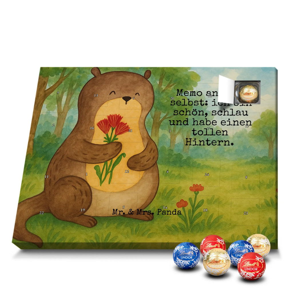 Chocolate advent calendar otter Bunch of flowers Design animal lover, marten, sea otter, European otter, water mammal, aquatic animal, baby otter, predator, water, otter gifts, gift ideas for animal lovers, animal, mammal, water animal, gifts for people in love, Otter Sea Otter Lake Otter