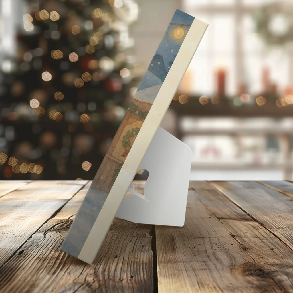 Chocolate advent calendar hedgehog Chestnuts Design Christmas time, snow