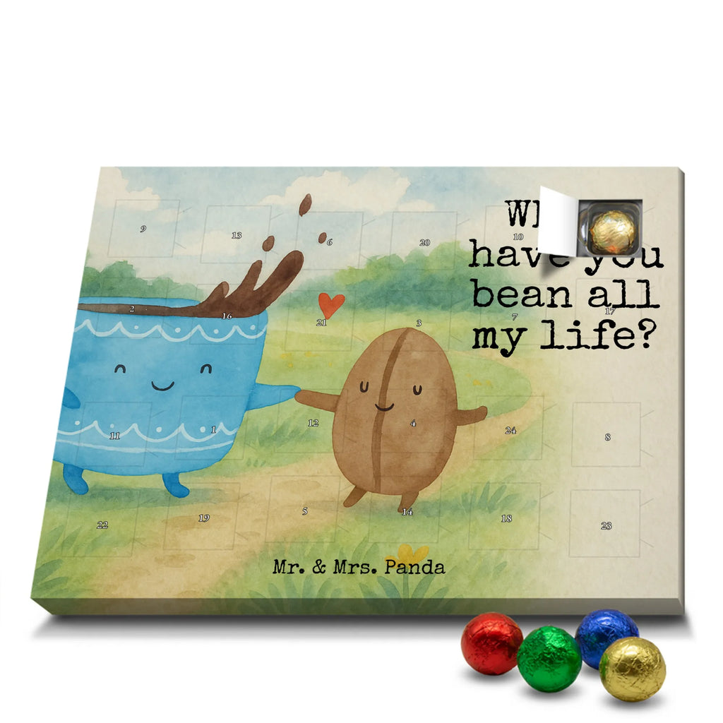 Chocolate advent calendar Coffee Bean Design card, gift ideas, gifts, small animals, cute, cute animal motives, hand drawn, funny sayings, good mood, special gifts, animal lover, satisfaction, pleasure, coffee bean